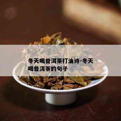 冬天喝普洱茶打油诗-冬天喝普洱茶的句子