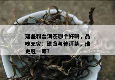 建盏和普洱茶哪个好喝，品味无穷：建盏与普洱茶，谁更胜一筹？