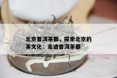 北京普洱茶都，探索北京的茶文化：走进普洱茶都