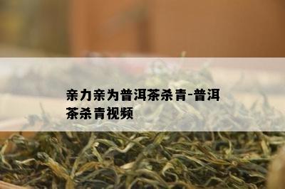 亲力亲为普洱茶杀青-普洱茶杀青视频