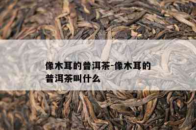 像木耳的普洱茶-像木耳的普洱茶叫什么