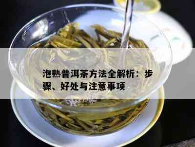 泡熟普洱茶方法全解析：步骤、好处与留意事项