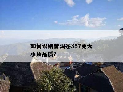 怎样识别普洱茶357克大小及品质？