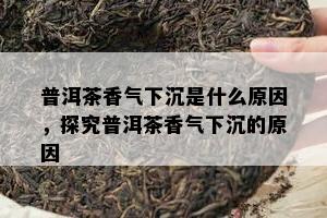 普洱茶香气下沉是什么起因，探究普洱茶香气下沉的起因