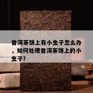 普洱茶饼上有小虫子怎么办，怎样解决普洱茶饼上的小虫子？