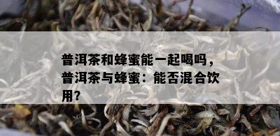 普洱茶和蜂蜜能一起喝吗，普洱茶与蜂蜜：能否混合饮用？