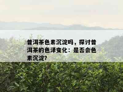 普洱茶色素沉淀吗，探讨普洱茶的色泽变化：是不是会色素沉淀？