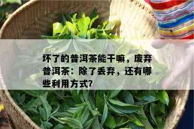 坏了的普洱茶能干嘛，废弃普洱茶：除了丢弃，还有哪些利用方法？