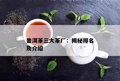 普洱茶三大茶厂：揭秘排名及介绍