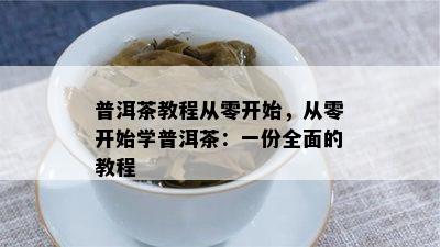 普洱茶教程从零开始，从零开始学普洱茶：一份全面的教程