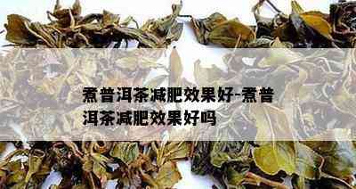 煮普洱茶减肥效果好-煮普洱茶减肥效果好吗