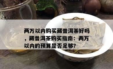 两万以内购买藏普洱茶好吗，藏普洱茶购买指南：两万以内的预算是否足够？