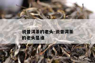 说普洱茶的老头-说普洱茶的老头是谁