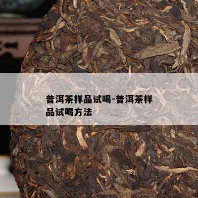 普洱茶样品试喝-普洱茶样品试喝方法