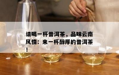 请喝一杯普洱茶，品味云南风情：来一杯醇厚的普洱茶！