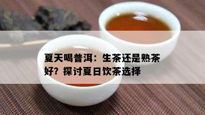 夏天喝普洱：生茶还是熟茶好？探讨夏日饮茶选择