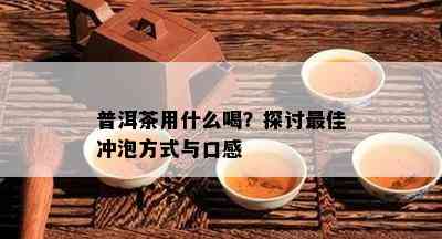 普洱茶用什么喝？探讨更佳冲泡方式与口感