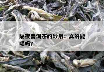 隔夜普洱茶的妙用：真的能喝吗？