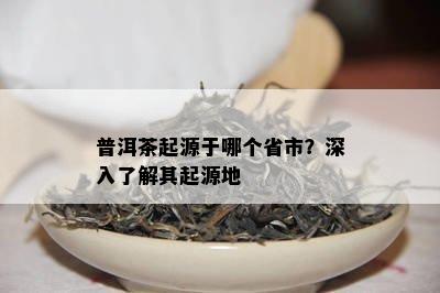 普洱茶起源于哪个省市？深入了解其起源地