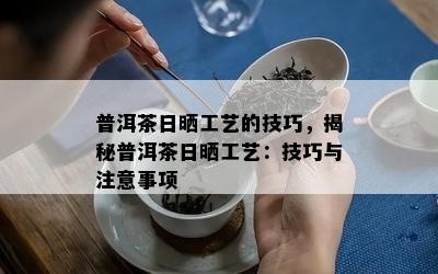 普洱茶日晒工艺的技巧，揭秘普洱茶日晒工艺：技巧与注意事项