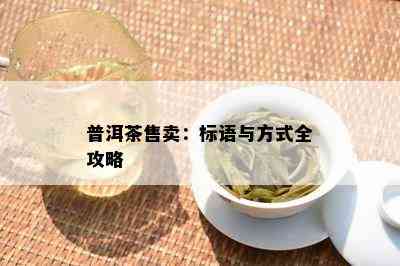 普洱茶售卖：标语与方式全攻略