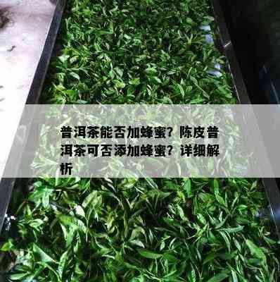 普洱茶能否加蜂蜜？陈皮普洱茶可否添加蜂蜜？详细解析