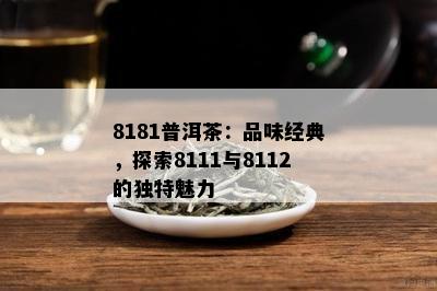 8181普洱茶：品味经典，探索8111与8112的特别魅力