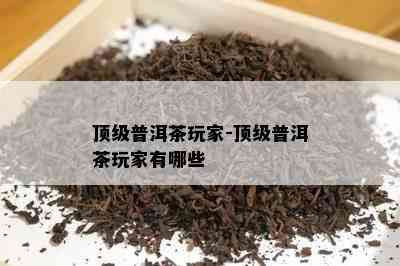 顶级普洱茶玩家-顶级普洱茶玩家有哪些