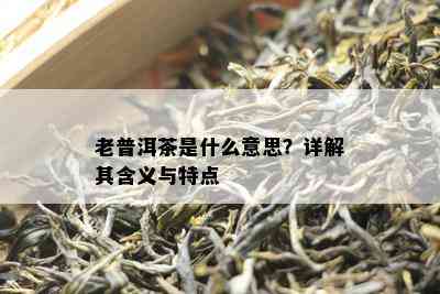 老普洱茶是什么意思？详解其含义与特点