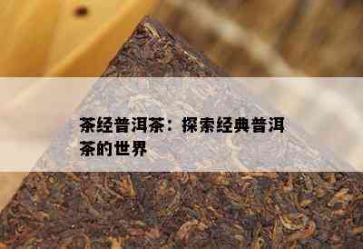 茶经普洱茶：探索经典普洱茶的世界