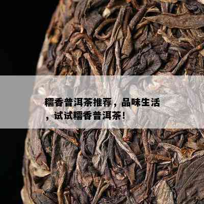 糯香普洱茶推荐，品味生活，试试糯香普洱茶！