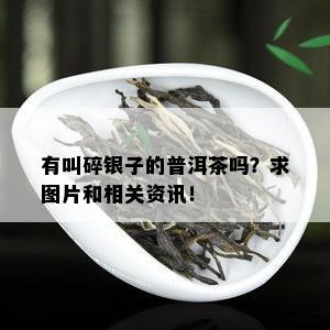 有叫碎银子的普洱茶吗？求图片和相关资讯！