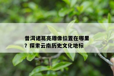 普洱诸葛亮雕像位置在哪里？探索云南历史文化地标