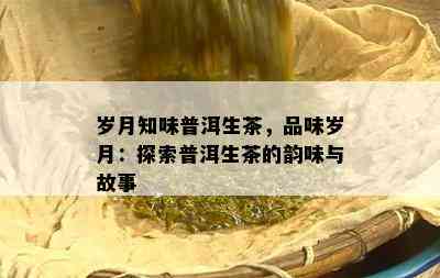 岁月知味普洱生茶，品味岁月：探索普洱生茶的韵味与故事