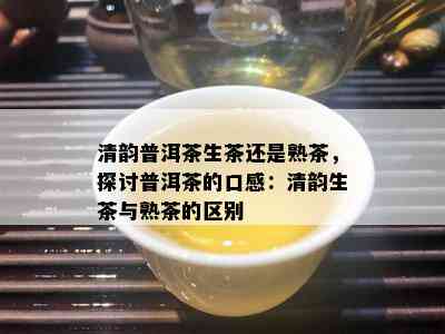 清韵普洱茶生茶还是熟茶，探讨普洱茶的口感：清韵生茶与熟茶的区别