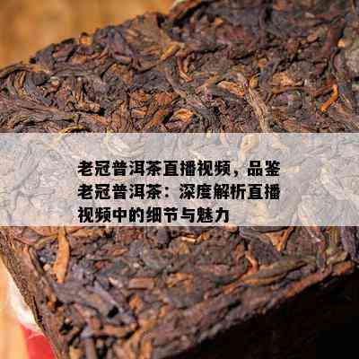 老冠普洱茶直播视频，品鉴老冠普洱茶：深度解析直播视频中的细节与魅力