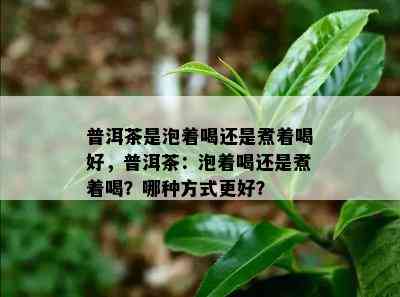 普洱茶是泡着喝还是煮着喝好，普洱茶：泡着喝还是煮着喝？哪种方式更好？