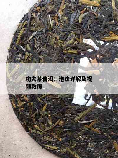 功夫茶普洱：泡法详解及视频教程