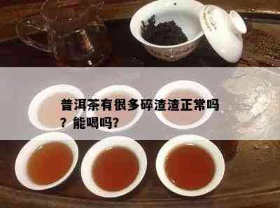 普洱茶有很多碎渣渣正常吗？能喝吗？