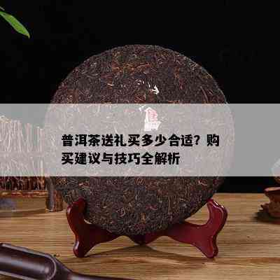 普洱茶送礼买多少合适？购买建议与技巧全解析