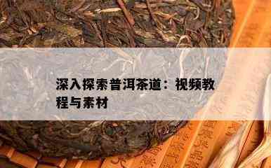 深入探索普洱茶道：视频教程与素材