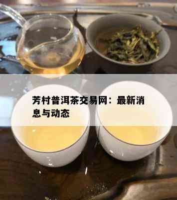 芳村普洱茶交易网：最新消息与动态