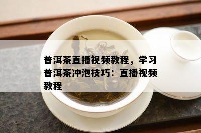 普洱茶直播视频教程，学习普洱茶冲泡技巧：直播视频教程