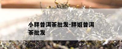 小胖普洱茶批发-胖姐普洱茶批发