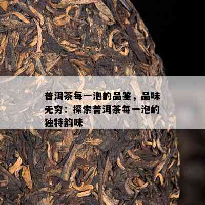 普洱茶每一泡的品鉴，品味无穷：探索普洱茶每一泡的特别韵味