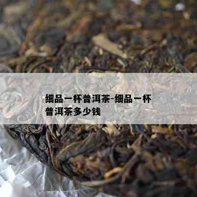 细品一杯普洱茶-细品一杯普洱茶多少钱