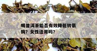 喝普洱茶能否有效减少转氨酶？女性适用吗？