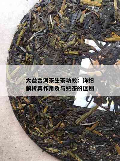 大益普洱茶生茶功效：详细解析其作用及与熟茶的区别