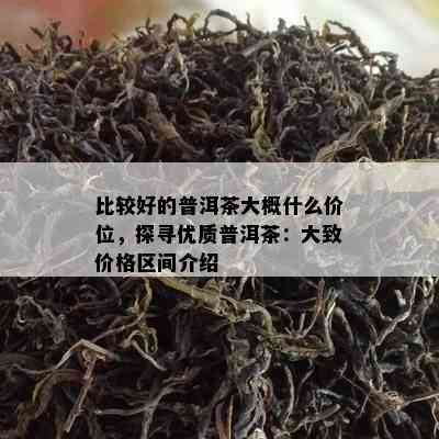 比较好的普洱茶大概什么价位，探寻优质普洱茶：大致价格区间介绍