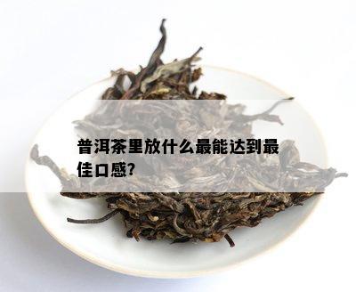 普洱茶里放什么最能达到更佳口感？